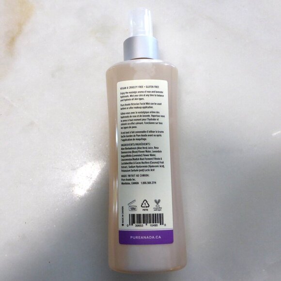 New! Pure Anada Victorian Facial Mist Toner, Lavender & Rose Natural Vegan Hydra - Picture 3 of 6